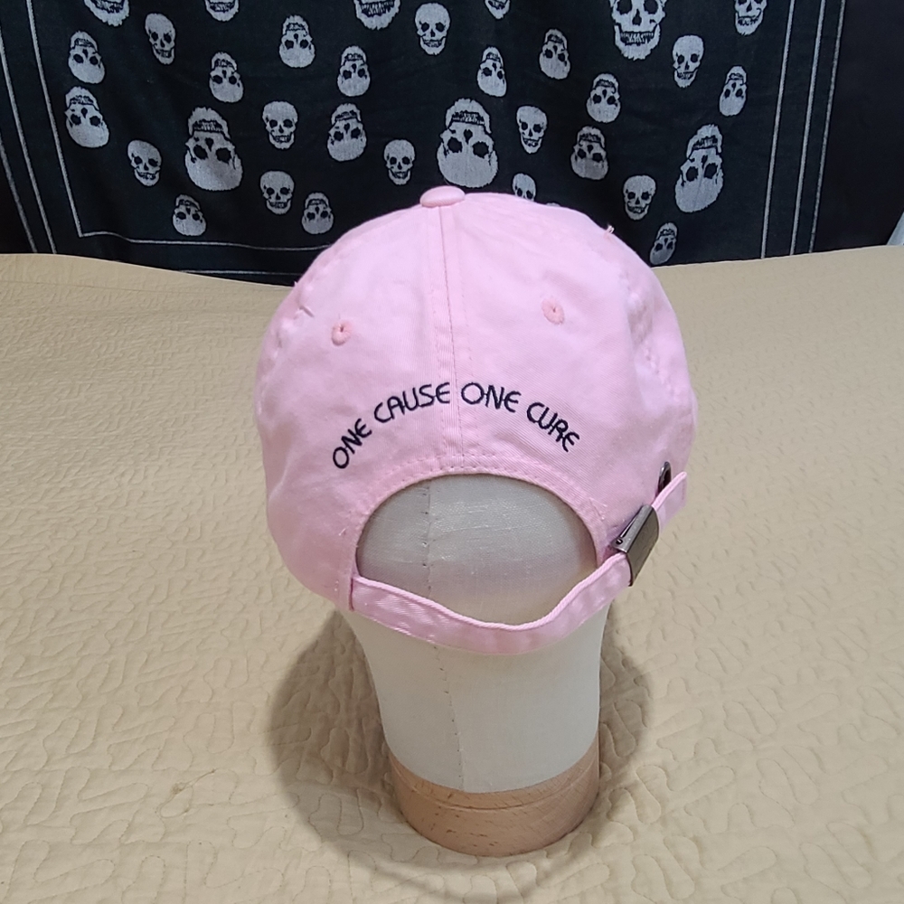 Port Authority Cancer Pink Ribbon strapback hat - Picture 5 of 8